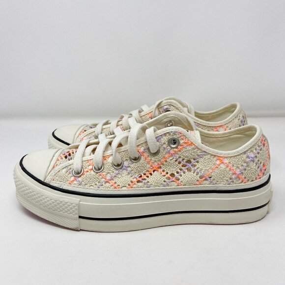 CONVERSE | Chuck Taylor All Star Platform Boho Crochet Wmns 8 Cream - Picture 6 of 11